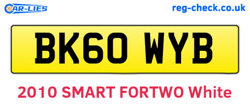 BK60WYB are the vehicle registration plates.