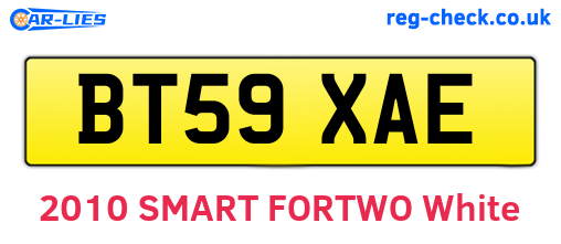BT59XAE are the vehicle registration plates.