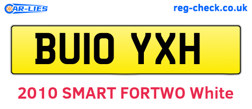 BU10YXH are the vehicle registration plates.
