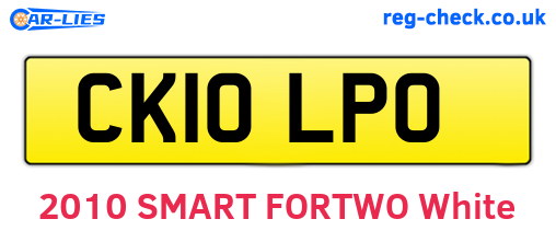 CK10LPO are the vehicle registration plates.