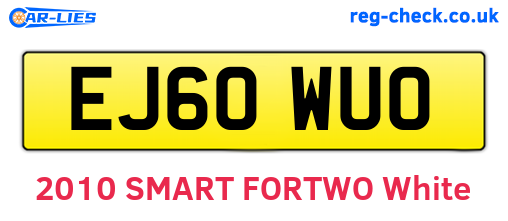 EJ60WUO are the vehicle registration plates.