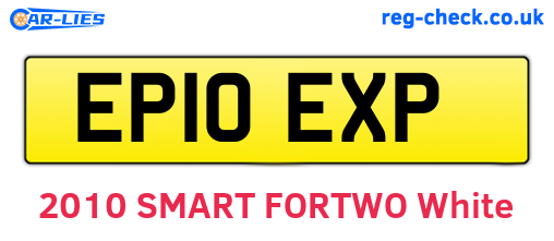 EP10EXP are the vehicle registration plates.