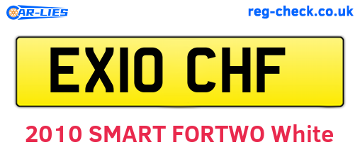 EX10CHF are the vehicle registration plates.