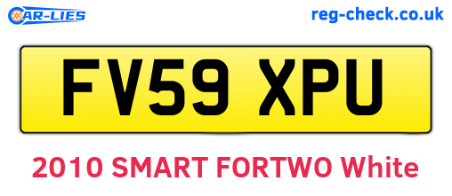 FV59XPU are the vehicle registration plates.