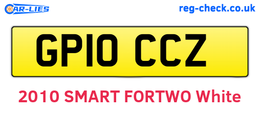 GP10CCZ are the vehicle registration plates.