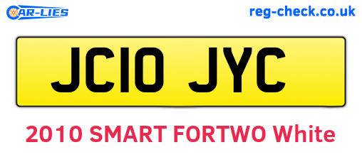JC10JYC are the vehicle registration plates.