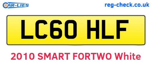 LC60HLF are the vehicle registration plates.