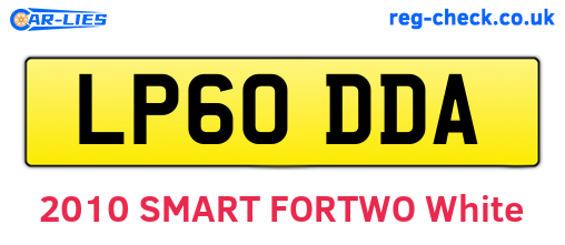 LP60DDA are the vehicle registration plates.
