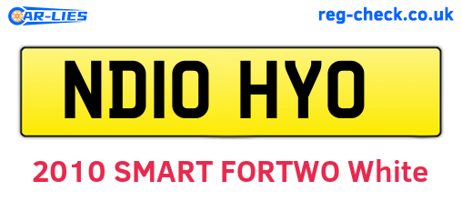 ND10HYO are the vehicle registration plates.