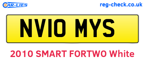 NV10MYS are the vehicle registration plates.