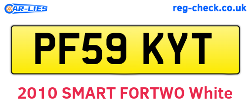 PF59KYT are the vehicle registration plates.
