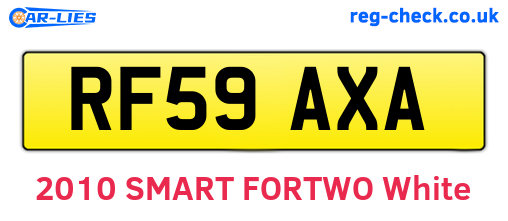 RF59AXA are the vehicle registration plates.