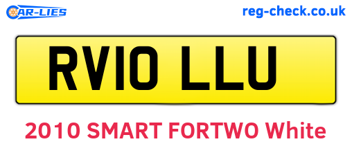 RV10LLU are the vehicle registration plates.