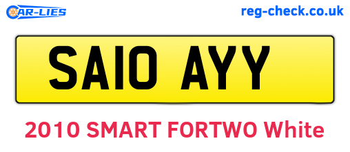 SA10AYY are the vehicle registration plates.