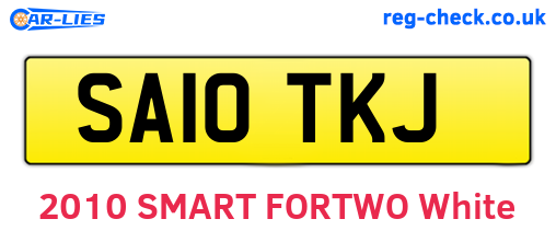 SA10TKJ are the vehicle registration plates.