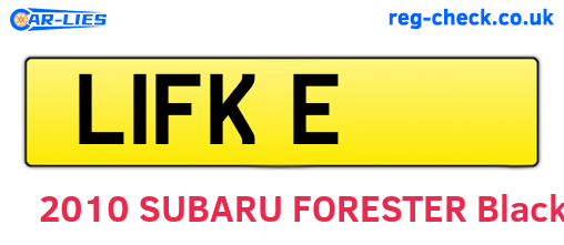 L1FKE are the vehicle registration plates.