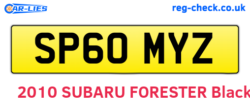 SP60MYZ are the vehicle registration plates.