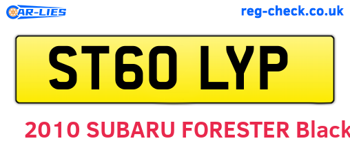 ST60LYP are the vehicle registration plates.