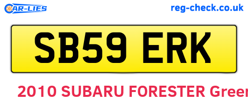 SB59ERK are the vehicle registration plates.