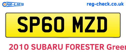 SP60MZD are the vehicle registration plates.