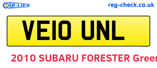 VE10UNL are the vehicle registration plates.