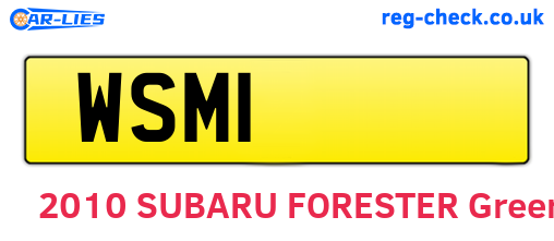 WSM1 are the vehicle registration plates.