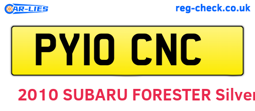 PY10CNC are the vehicle registration plates.