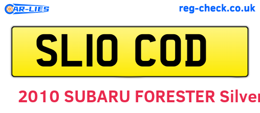 SL10COD are the vehicle registration plates.