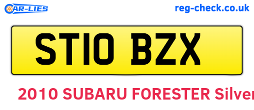 ST10BZX are the vehicle registration plates.