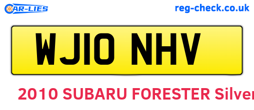 WJ10NHV are the vehicle registration plates.