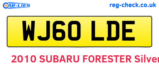 WJ60LDE are the vehicle registration plates.