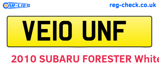 VE10UNF are the vehicle registration plates.