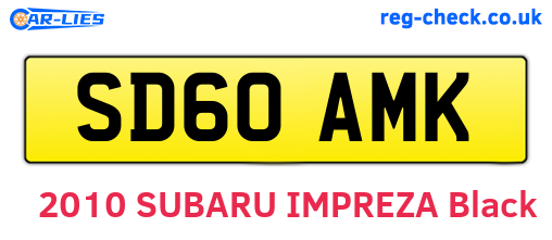 SD60AMK are the vehicle registration plates.