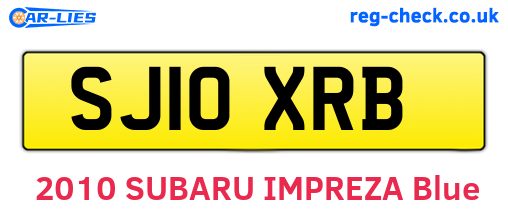 SJ10XRB are the vehicle registration plates.