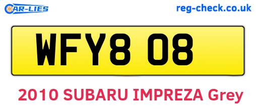 WFY808 are the vehicle registration plates.