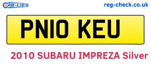 PN10KEU are the vehicle registration plates.