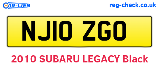 NJ10ZGO are the vehicle registration plates.