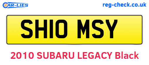 SH10MSY are the vehicle registration plates.