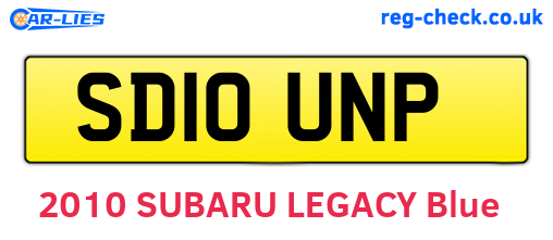 SD10UNP are the vehicle registration plates.