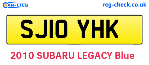 SJ10YHK are the vehicle registration plates.