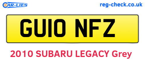 GU10NFZ are the vehicle registration plates.