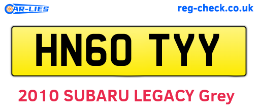HN60TYY are the vehicle registration plates.