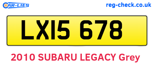 LXI5678 are the vehicle registration plates.