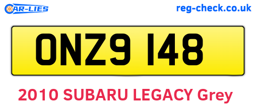 ONZ9148 are the vehicle registration plates.