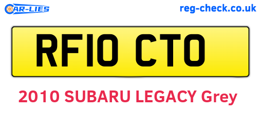 RF10CTO are the vehicle registration plates.