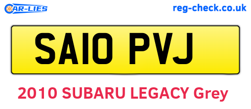 SA10PVJ are the vehicle registration plates.