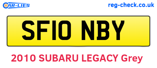 SF10NBY are the vehicle registration plates.