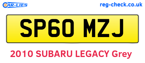SP60MZJ are the vehicle registration plates.