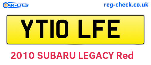 YT10LFE are the vehicle registration plates.