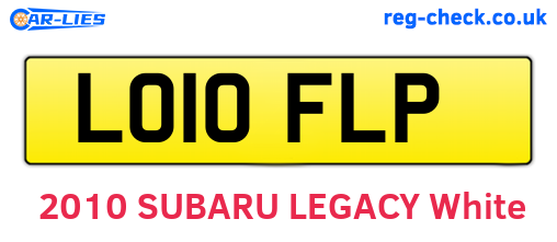 LO10FLP are the vehicle registration plates.